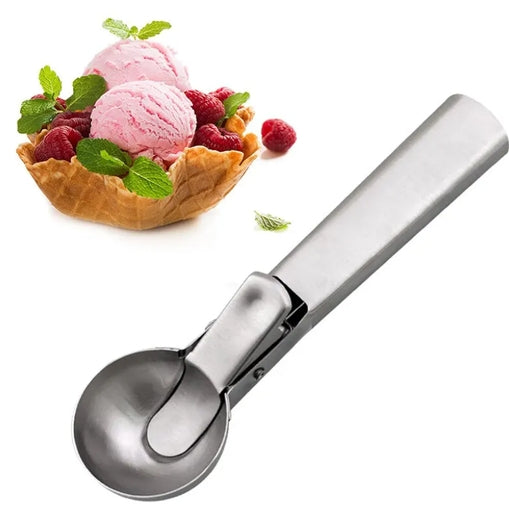 Premium Stainless Steel Ice Cream Scoop with Trigger – Easy-Release Scoop for Ice Cream