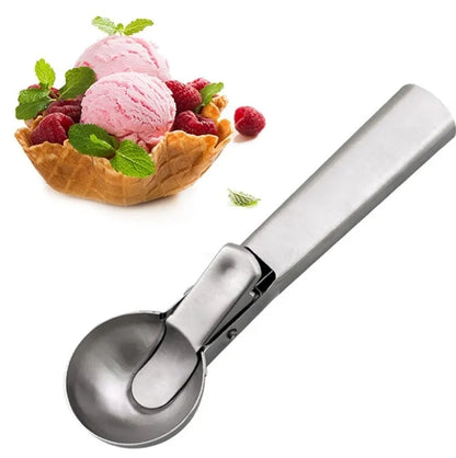 Premium Stainless Steel Ice Cream Scoop with Trigger – Easy-Release Scoop for Ice Cream