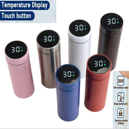 Temperaure LED Display Touch Screen Smart Happy Life Vacuum Flask 500Ml