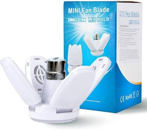 4 In 1 Mini Folding LED Bulb Fan Blade LED Bulb 28W