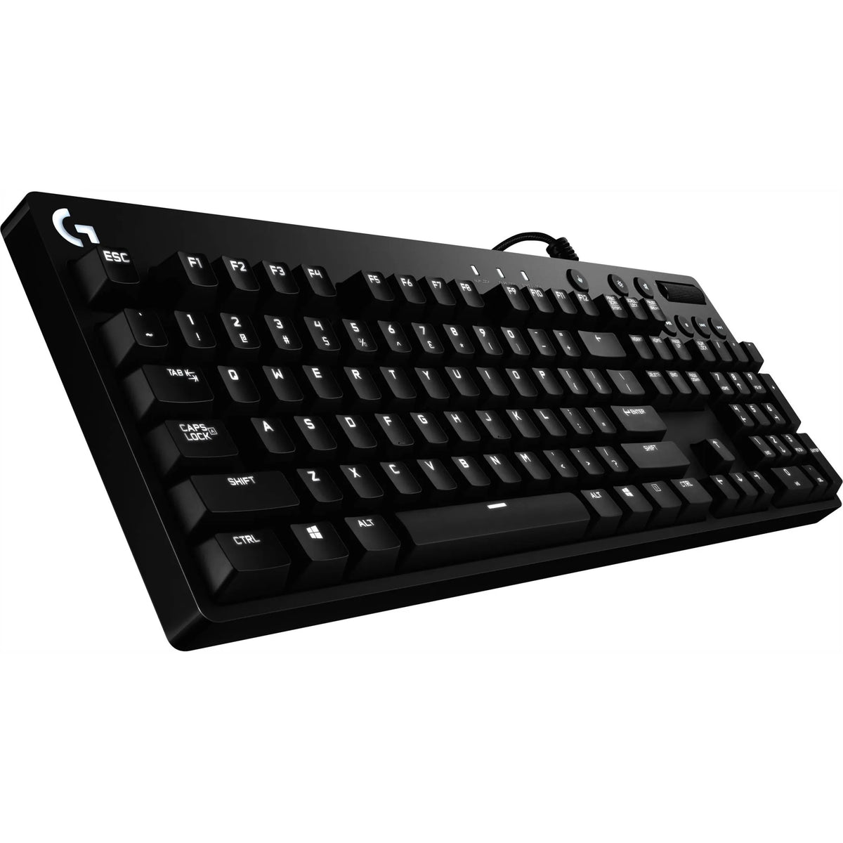 Logitech G610 Orion Blue Wired Gaming Mechanical Keyboard Monochrome Backlight Blue Switches - Black