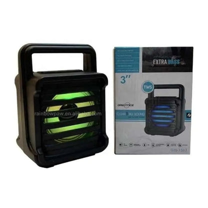 Bluetooth Rechargeable Speaker with FM Radio, TF Card, USB, AUX Support