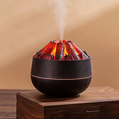 Charcoal Flame Humidifier Aromatherapy Essential Oil Diffuser 300Ml Mist Ultrasonic Humidifier