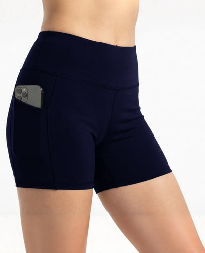 TRE Women’s High Waist Dri Fit Active Short with Phone Pouch | Utility Pocket