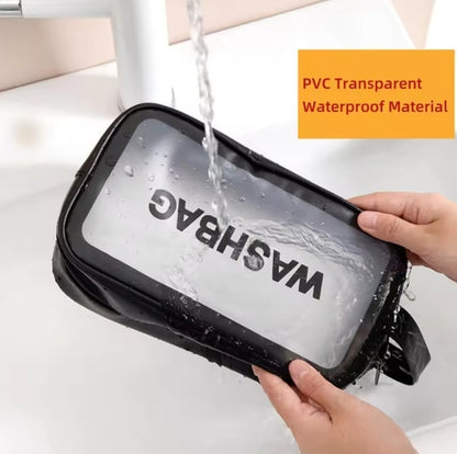 3Pcs Transparent Waterproof Travel Makeup & Cosmetic Storage Bag – Large Capacity Organizer Pouch