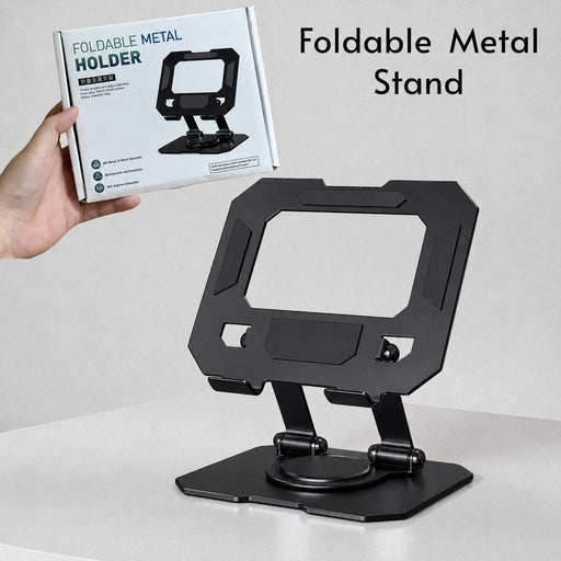 Metal Desktop Tablet Stand Foldable and Easy to Store 360° Rotatable Tablet Stand