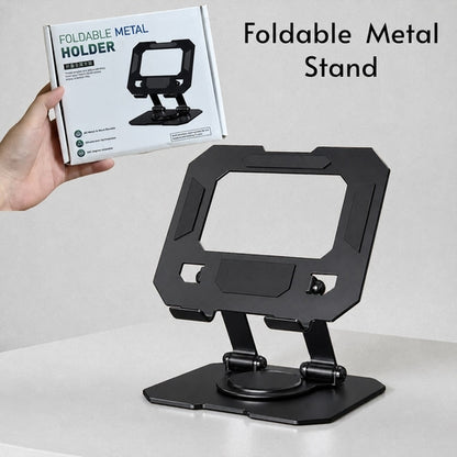 Metal Desktop Tablet Stand Foldable and Easy to Store 360° Rotatable Tablet Stand