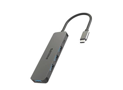 Philips USB-C Hub 4USB 3.0 Port + USB-C PD Port 60W Hub Adapter - SWR1607K/93