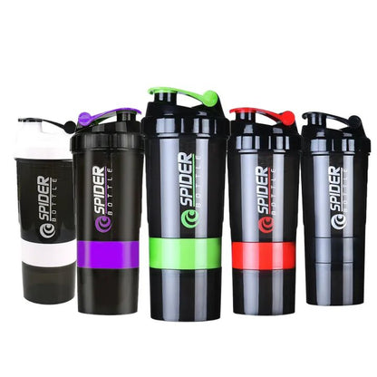 Spider Protein Shaker | Gym Shaker 550Ml with 2 Storage Extra Compartment for Gym