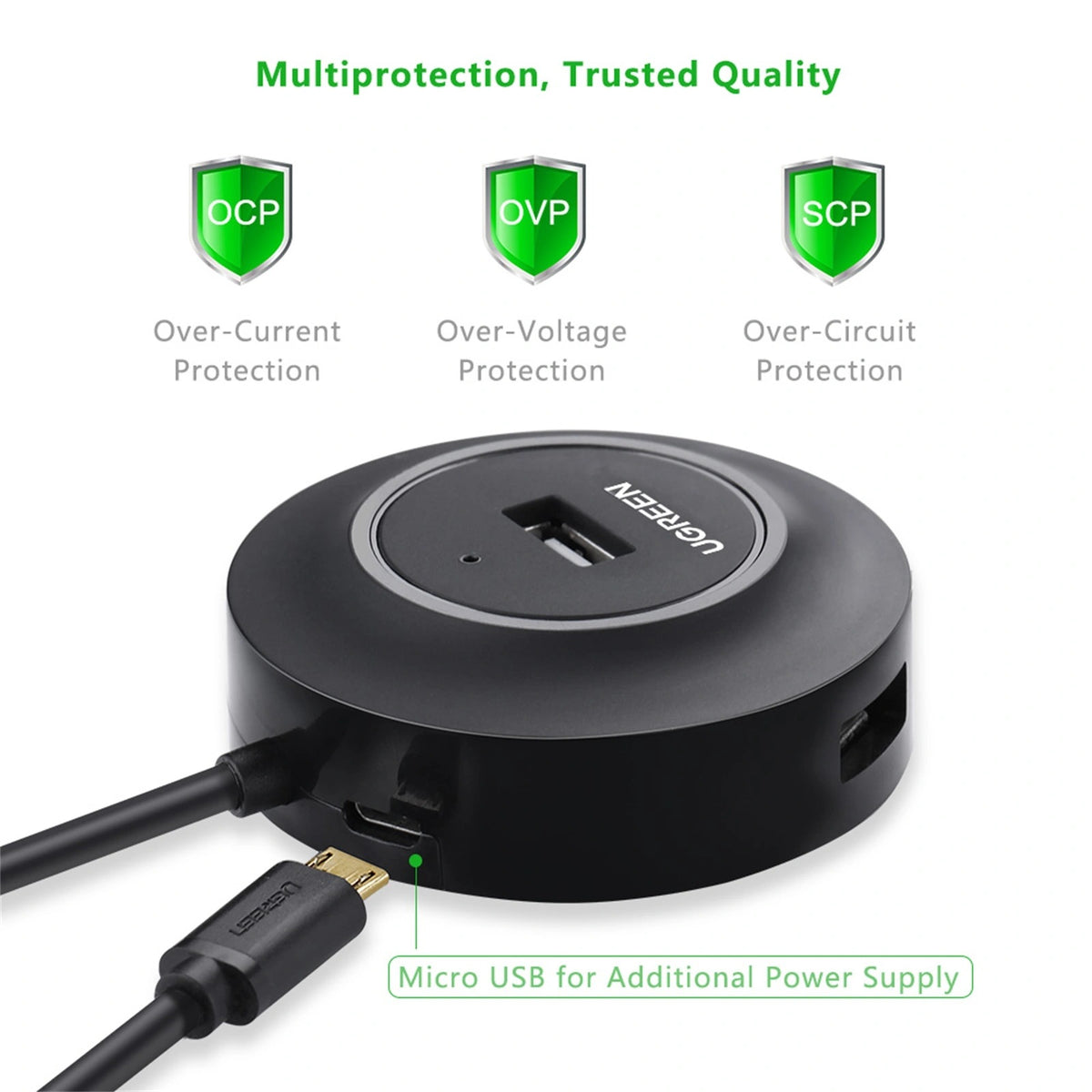 UGREEN USB to USB 2.0 4 Ports HUB – CR106 - 20277