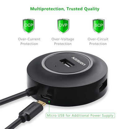 UGREEN USB to USB 2.0 4 Ports HUB – CR106 - 20277