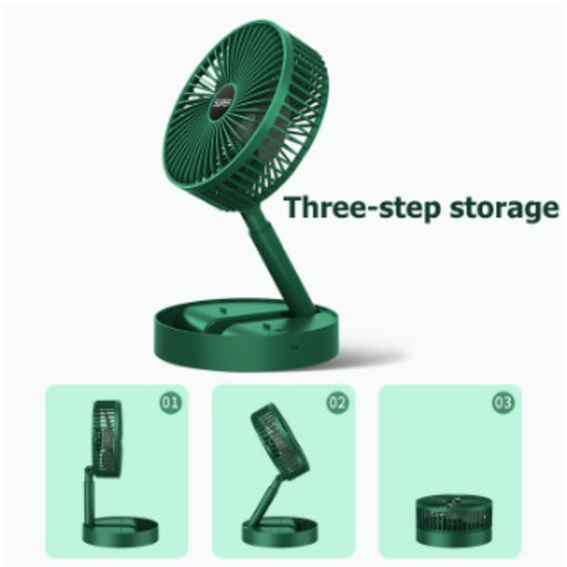 SUPER FS-21 Portable Foldable Fan USB Charging Electric Fan with Mobile Stents