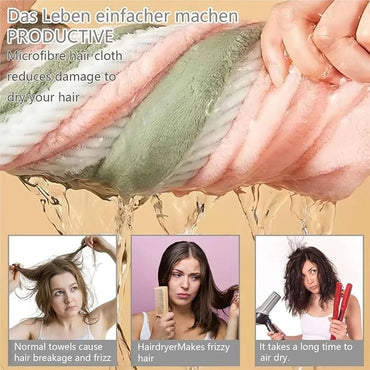 Double Thickened Microfiber Hair Towel,Hair Towel Wrap for Women,