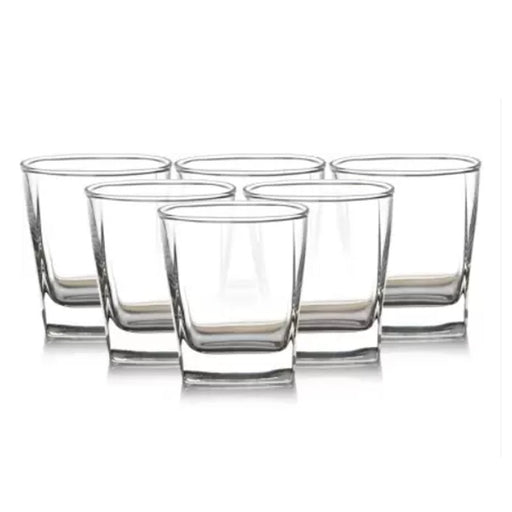 6 Pcs Set-Crystal Clear Whiskey Glasses - 165Ml /290Ml