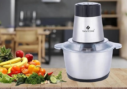 2L Electric Food Chopper & Meat Mincer, 2-Speed Stainless Steel Kitchen Grinder SMT