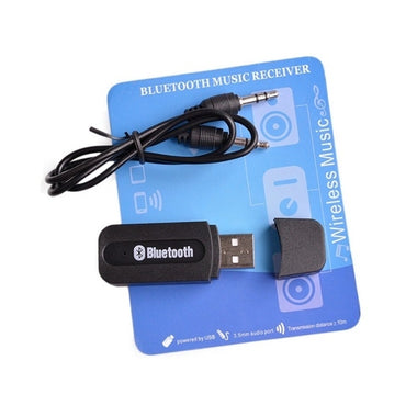 Bluetooth AUX Wireless Music Audio Receiver with 3.5Mm Jack and USB Adapter for Car Stereos