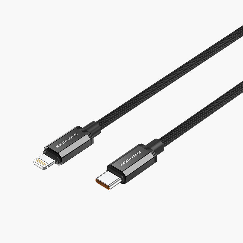 KEEPHONE Flash 27W Fast Charging Cable Type-C to Lightning Cable | Military-Grade Durability - 1.2M