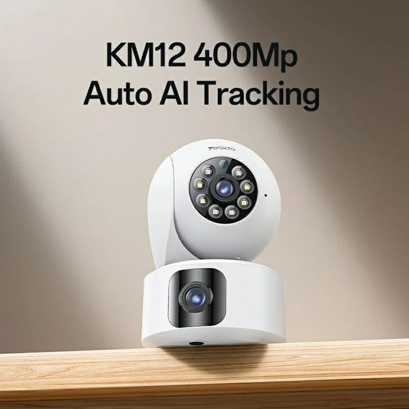 Yesido KM16  Dual Lens Smart Indoor HD Dual Camera With Night Vision | 4 Mega Pixels | Resolation 1920×1080