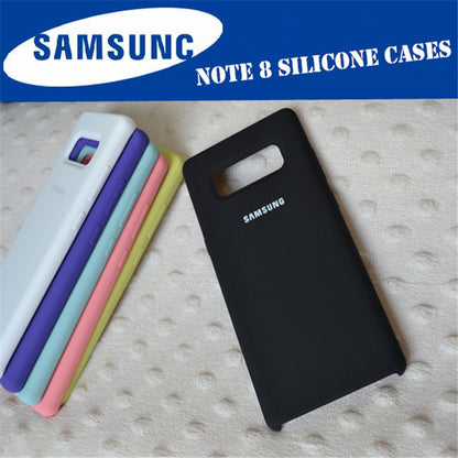 Soft Silicone Premium Case For Galaxy Note 8  - Black