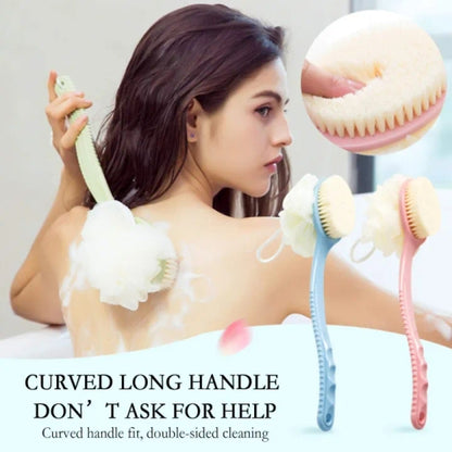 2 In 1 Body Brush Skin Bath Sponge Bathroom Shower Accessory