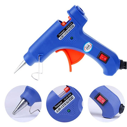 20W Hot Glue Gun with 12 Pcs Sticks Free