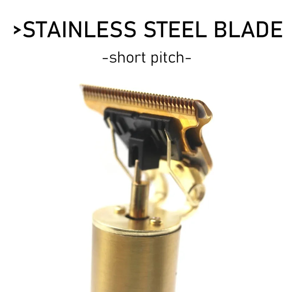 Vintage T9 Steel Body Professional Hair Trimmer | 2026 Edition Rechargeable Grooming Clipper