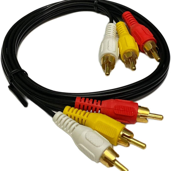 1.5M - RCA M/Mx3 Audio/Video Cable Gold Plated - Audio Video RCA Cable