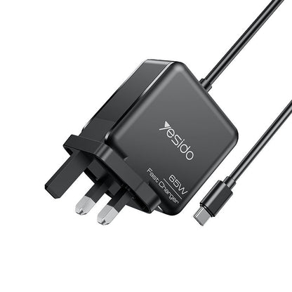Yesido YC93 2M Length Cable Type-C Output 65W Fast Charger UK Standard Laptop Adapter Charger