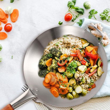 Stainless Steel Wok Pan රයිස් තාච්චි (26/30/32/34/36/38/40Cm)