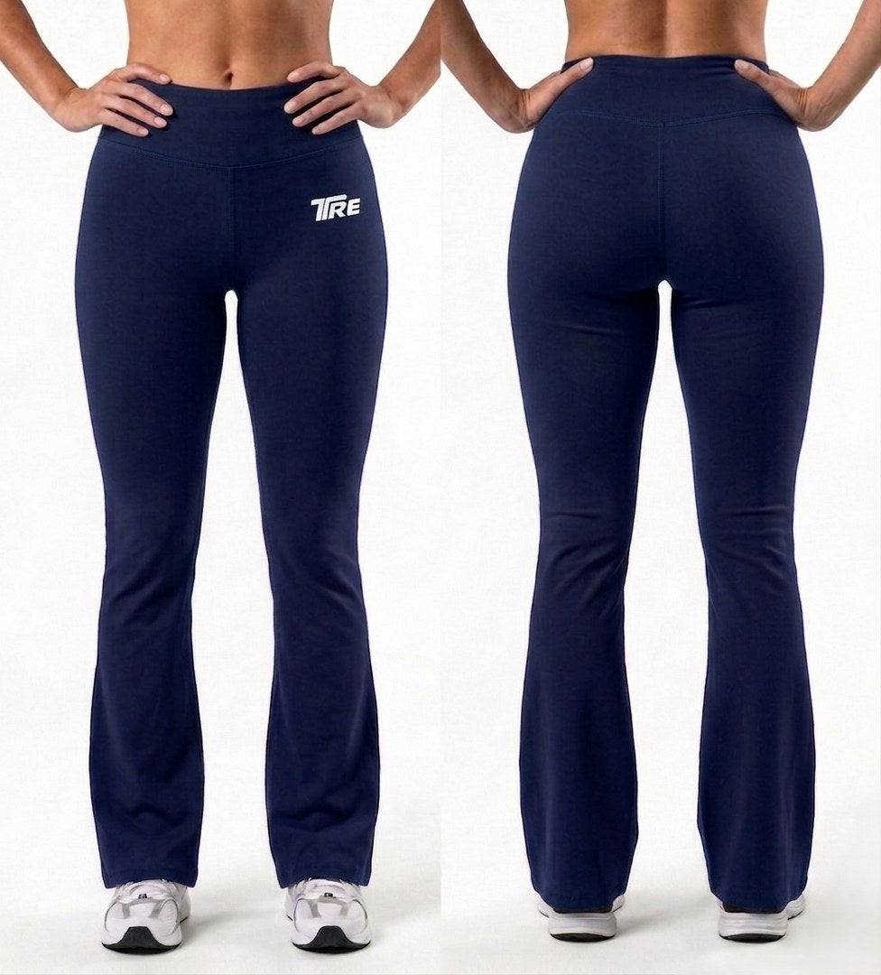TRE Women’s 4-Way Stretch Flared Active Pants | Dry-Fit Breathable Bell Bottom Gym & Yoga Wear