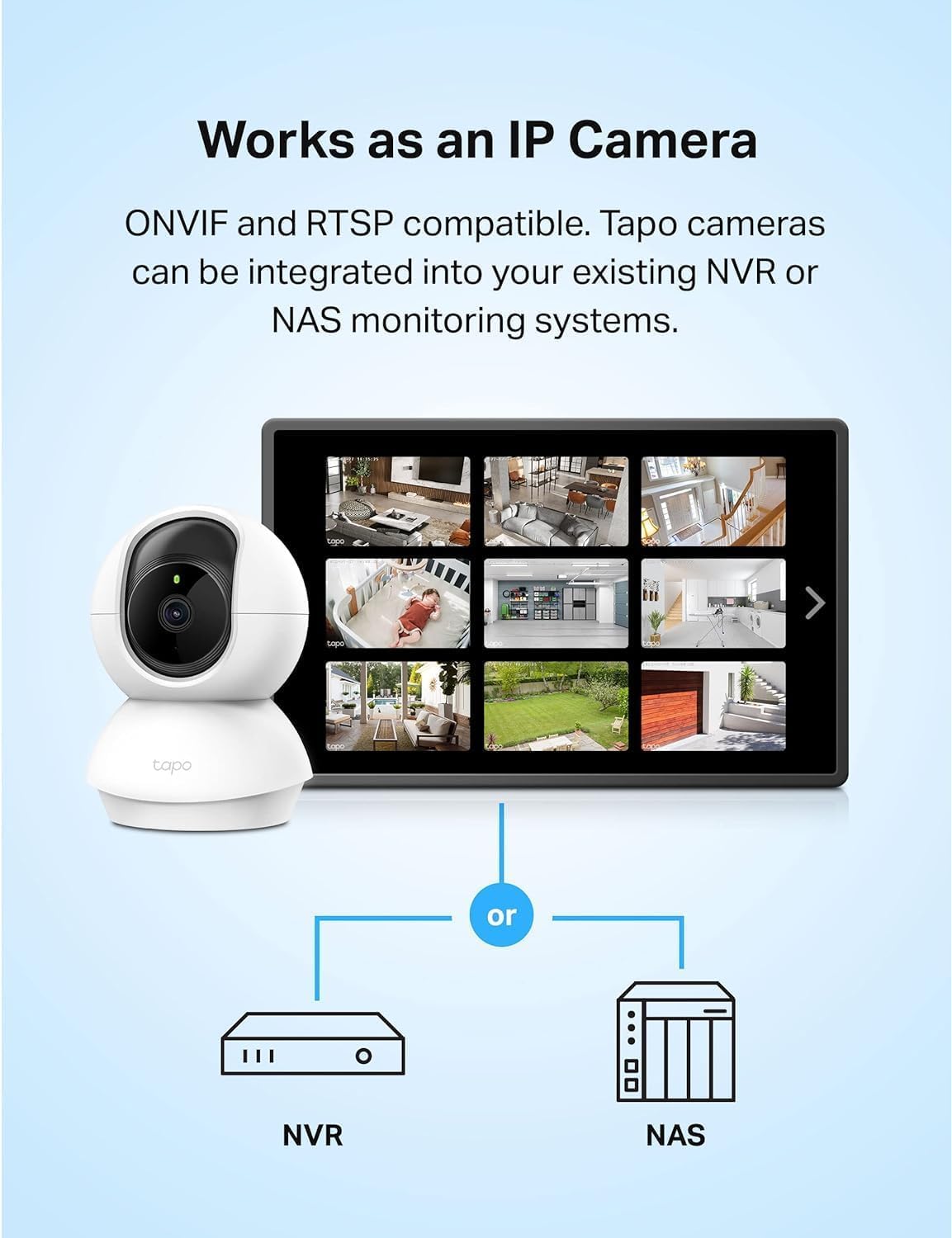 TP-Link Tapo C200 Pan/Tilt Security Camera for Baby Monitor, Pet Camera w/Motion Detection, 1080P, 2-Way Audio, Night Vision, Cloud & SD Card Storage, Works with Alexa & Google Home