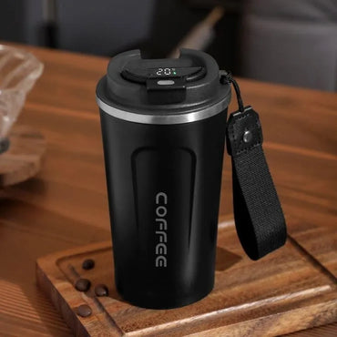 510Ml Smart LED Temperature Digital Coffee Mug: Portable Leak-Proof Thermal Cup