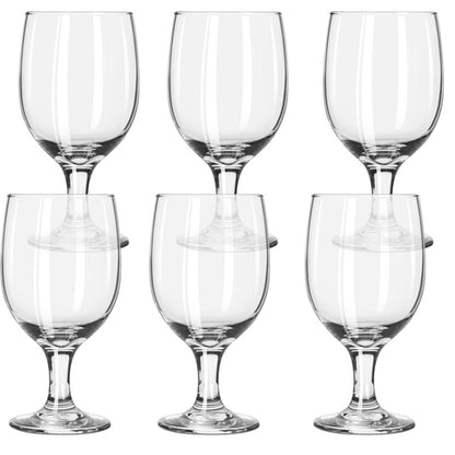 Embassy Goblet Soda Lime Glass Wine Glasses 6Pcs Set