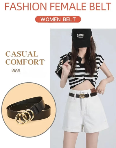 Women'S Minimalist and Stylish Versatile Belts, Classic Belts for Jeans and Dresses, Featuring a Des