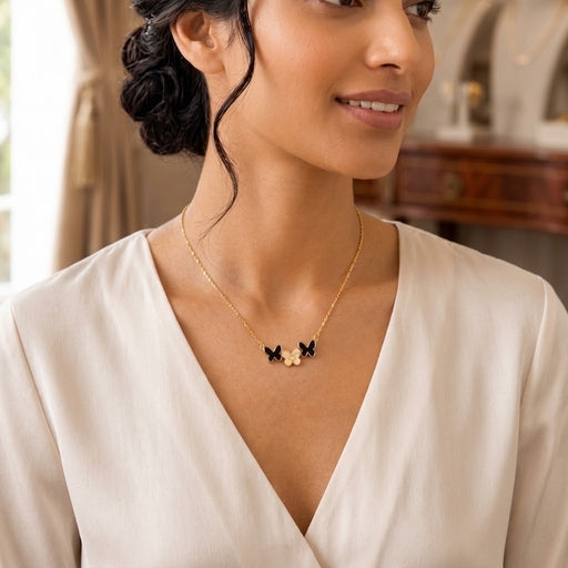 Butterfly Bloom Pendant Necklace