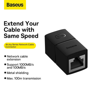 Baseus RJ45 Connector Coupler Cat7 Cat6 Ethernet Adapter Network Extender Extension Cable for Ethernet Cable Gigabit Female t