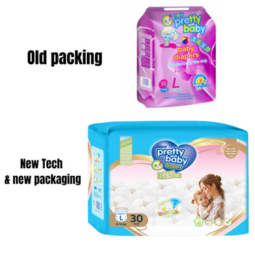 Pretty Baby | Disposable Baby Diapers | Large 30 Pcs