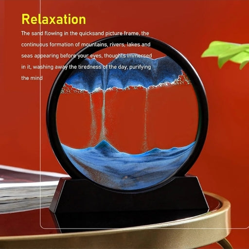 3D Moving Sand Art Picture Deep Sea Sandscape Flowing Sand Frame Home Office Decor SMT