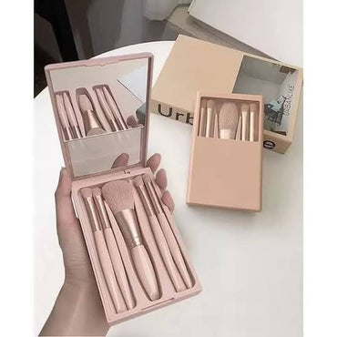 5 Pcs Travel Makeup Brush with Mirror