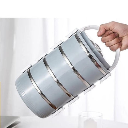 Stainless Steel 4-Layer Bento Box, 2800 ML Multi-Layer Sealed Thermal Lunch Container