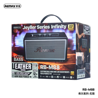 REMAX Jeyller Series-Infinity RB-M88 Wireless Bluetooth Speaker 60W High Power with Customizable High & Low Adjustments