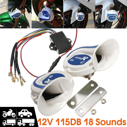 18 Sound Horn Car Horn Loud Car Horn 12V Auto Horn Universal 115Db Snail High Low Tone Waterproof