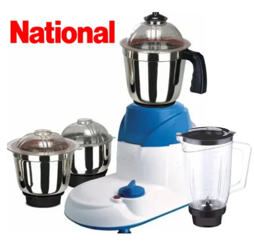 Indian High Grade Mixer Grinder 550 Watts 4 in 1 Stainless Steel Jar Set