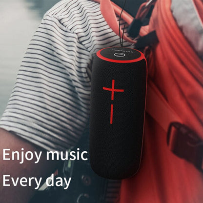 HOPESTAR P21 TWS Portable Outdoor Waterproof Woven Textured Bluetooth Speaker, Support Hands-free Call & U Disk & TF Card & 3.5mm AUX