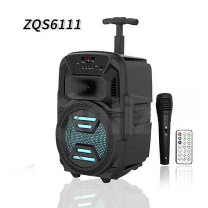 Bluetooth Speaker ZQS-6111 with Karoke Mic - Pen L Memory Card L FM Radio Support