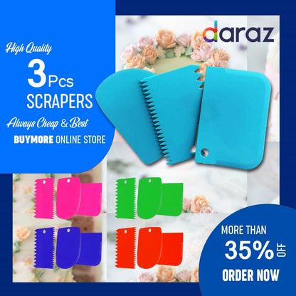 3 Pieces Scrappers Cake Accessories icing tools cake decoration Scrapper