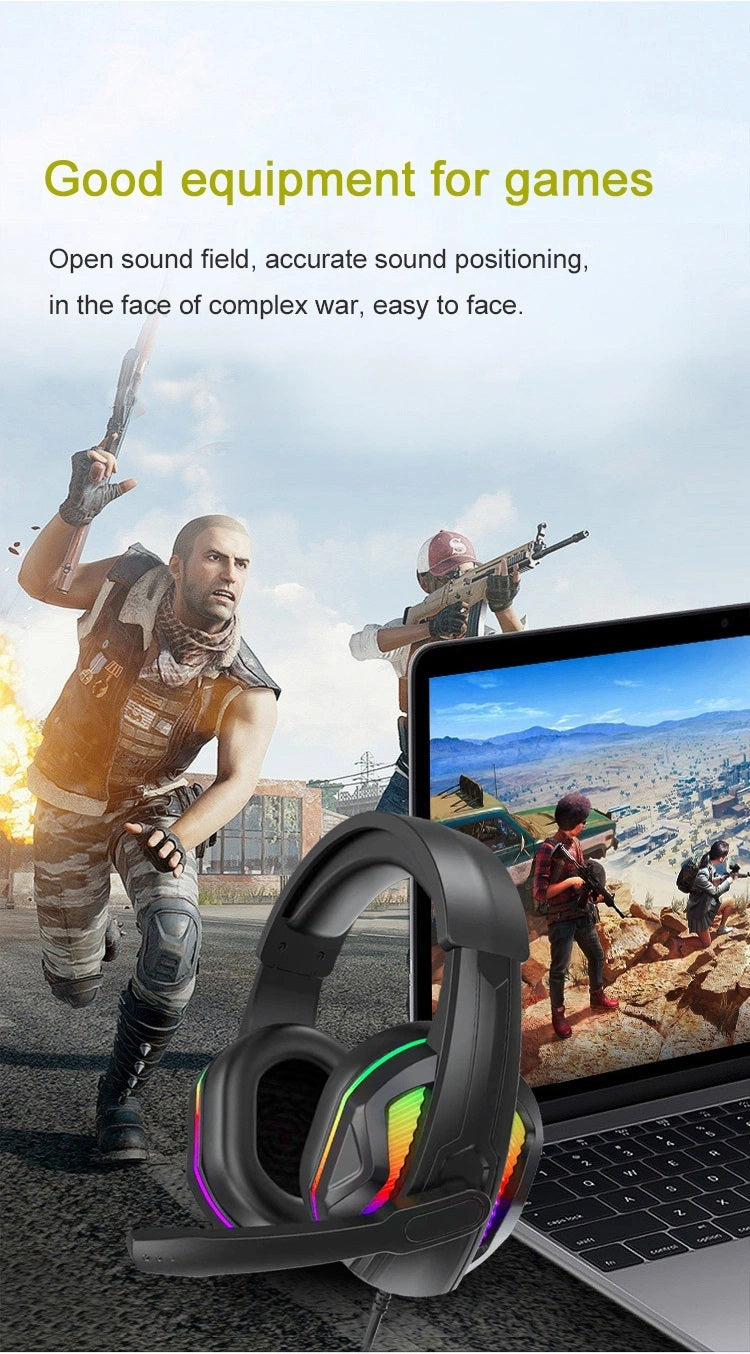 Aspor A217 Wired Gaming Headset 3.5MM + USB For LED Lights