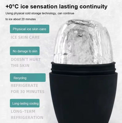 Silicone Ice Roller for Face & Eyes – Reusable Cooling Facial Massager for Puffiness & Soothing Skin