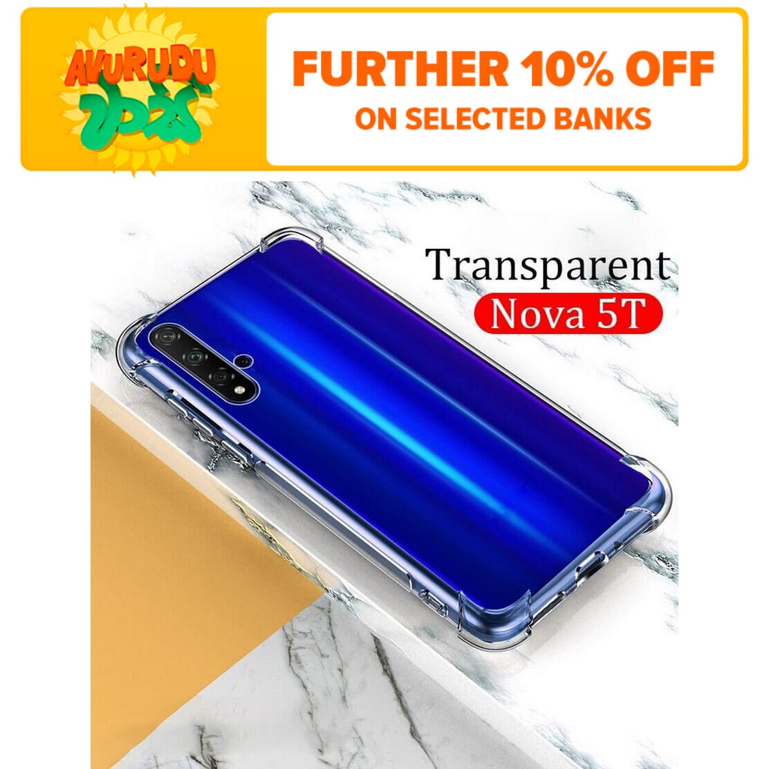 Transparent Airbag Shock Proof Cover For Huawei Nova 5T / Honor 20 Shock Resistant Case Cover