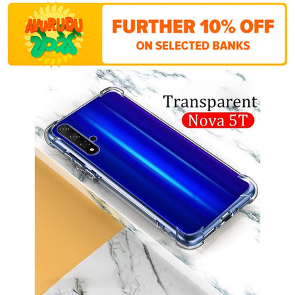 Transparent Airbag Shock Proof Cover For Huawei Nova 5T / Honor 20 Shock Resistant Case Cover